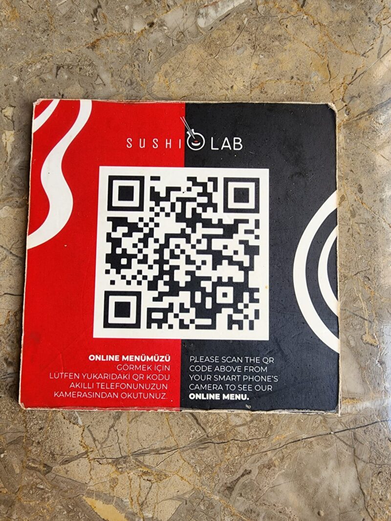 Sushi Lab Beşiktaş QR Menü Görseli