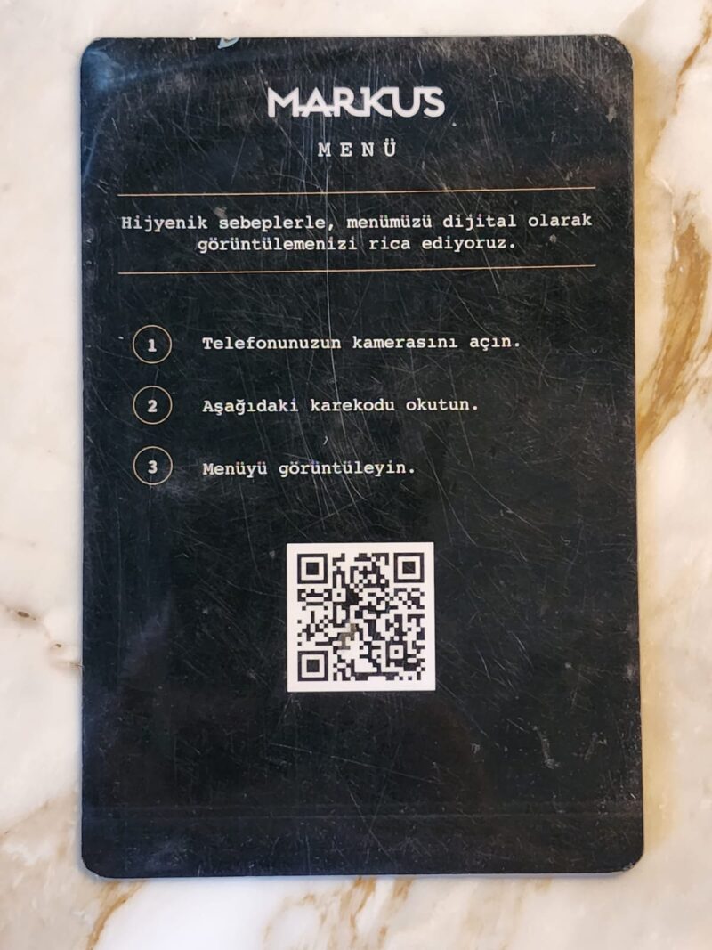 Markus Restaurant Maslak Qr Menü Görseli