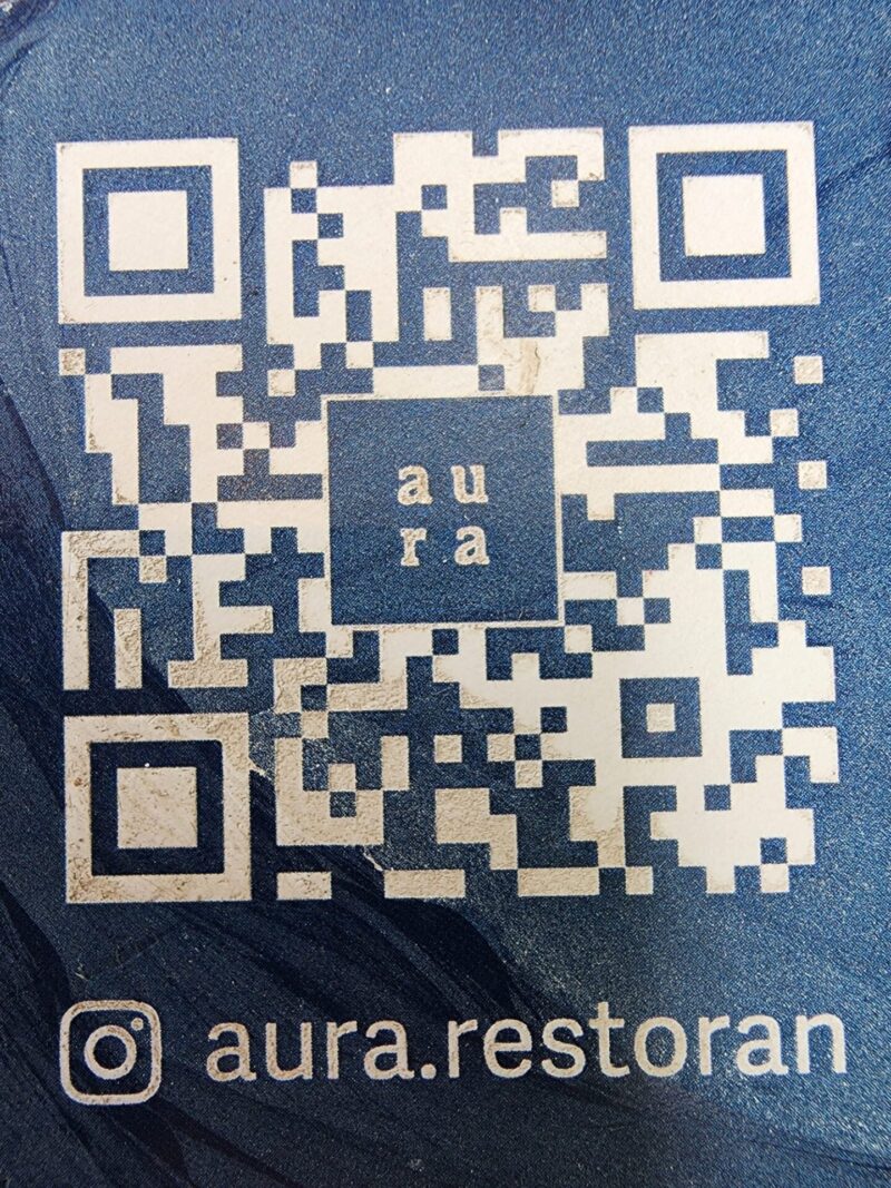 Aura Restoran Çengelköy Qr Menü Görseli