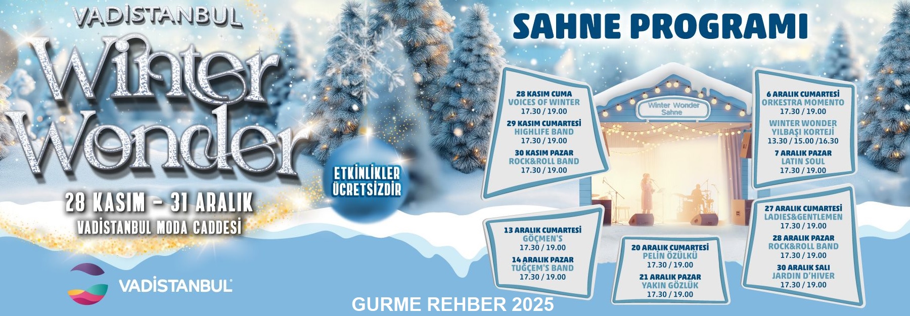 Vadistanbul Winter Wonder Ücretsiz Yılbaşı Etkinlikleri