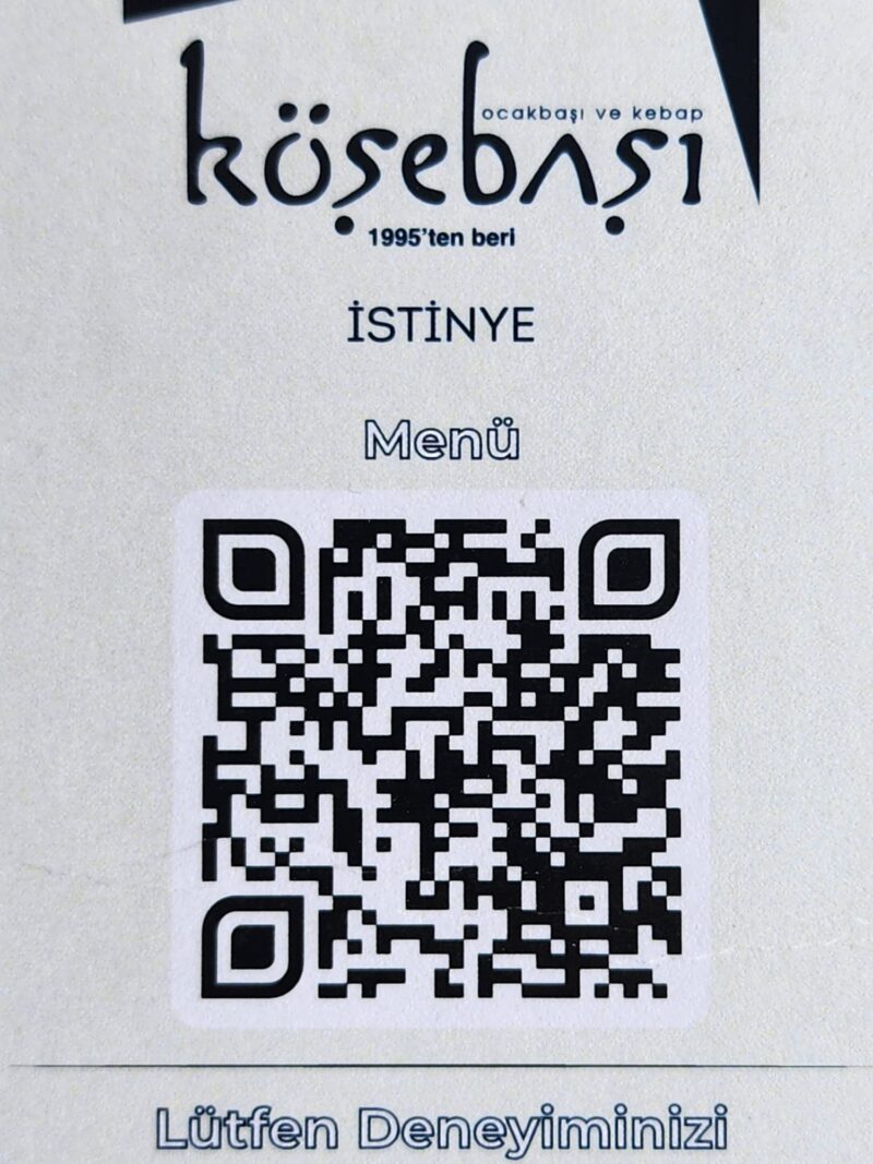 Köşebaşı İstinye Qr Menü Görseli