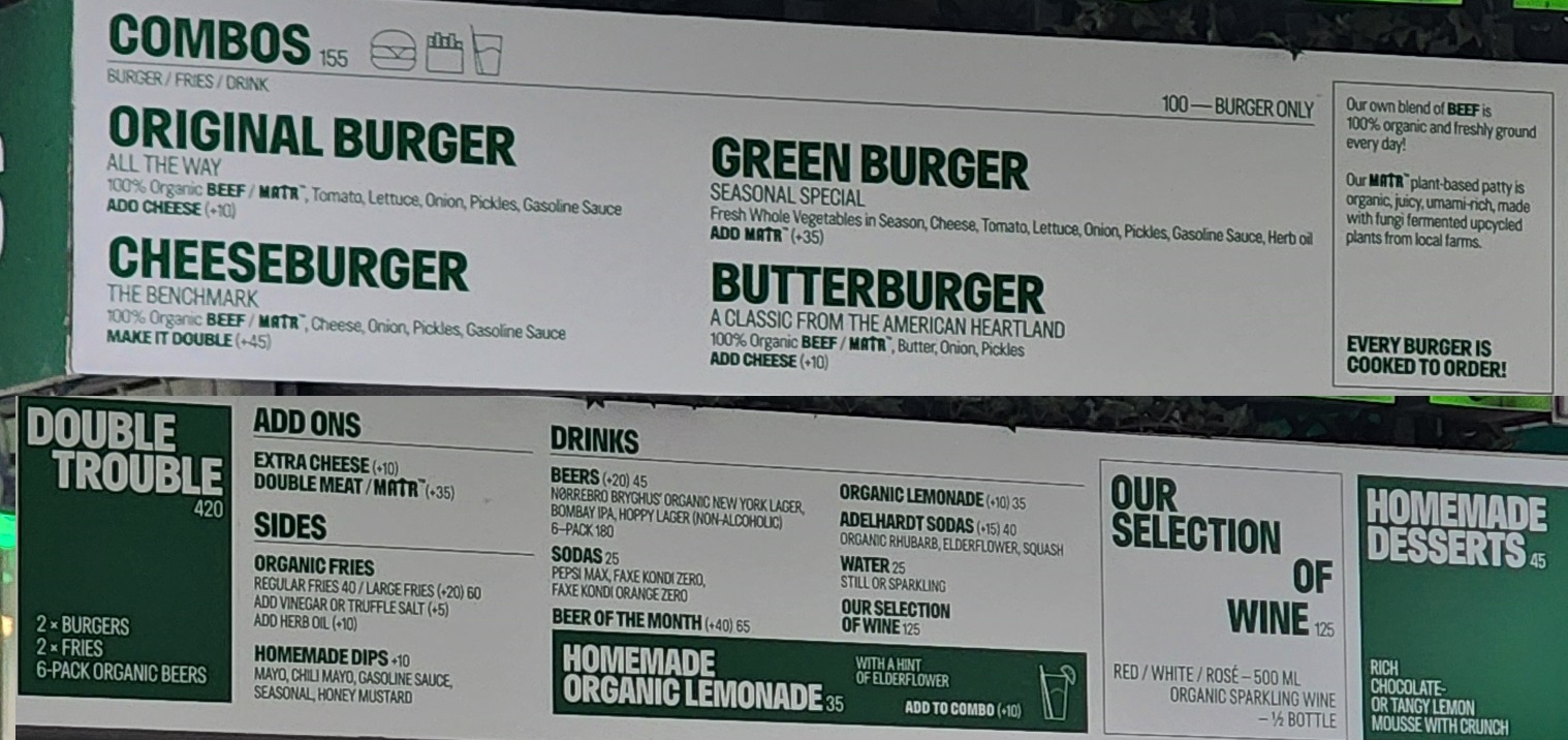 Gasoline Grill Kopenhag Mayıs 2025 Menü Görseli