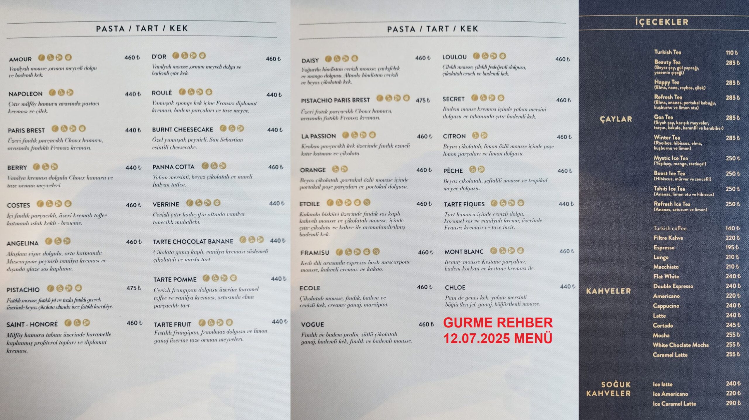 L'aube Patisserie Emaar Square Avm Temmuz 2025 Menü Görseli 1