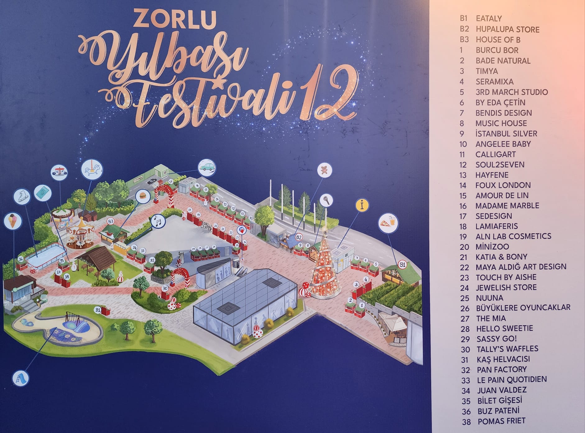 Zorlu Center Yılbaşı Festivali Festival Haritası