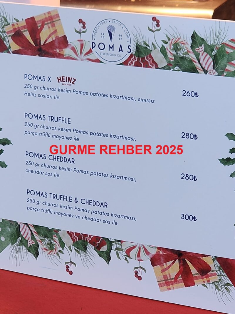 Zorlu Center Yılbaşı Festivali Pomas Menü