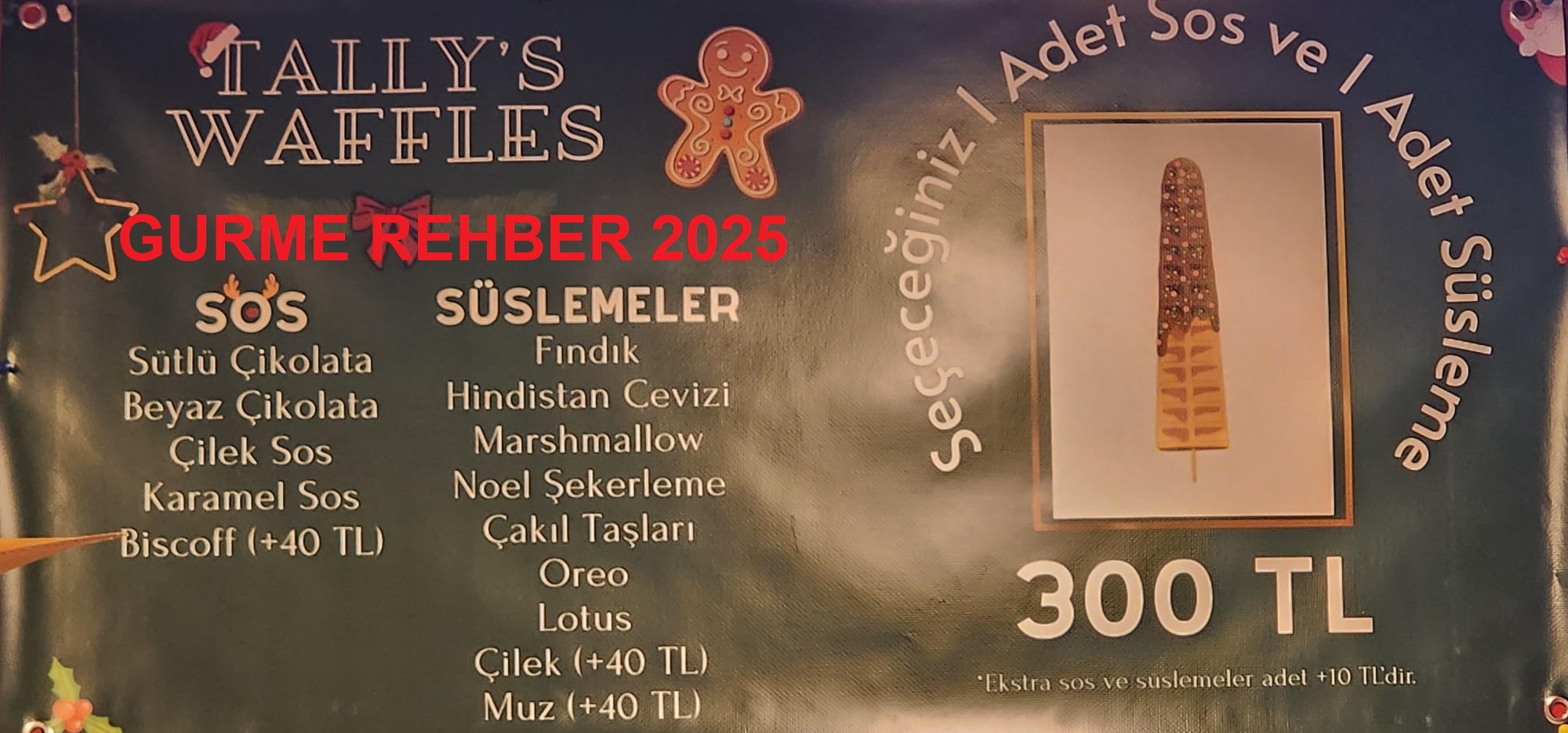 Zorlu Center Yılbaşı Festivali Tally's Waffles Menü