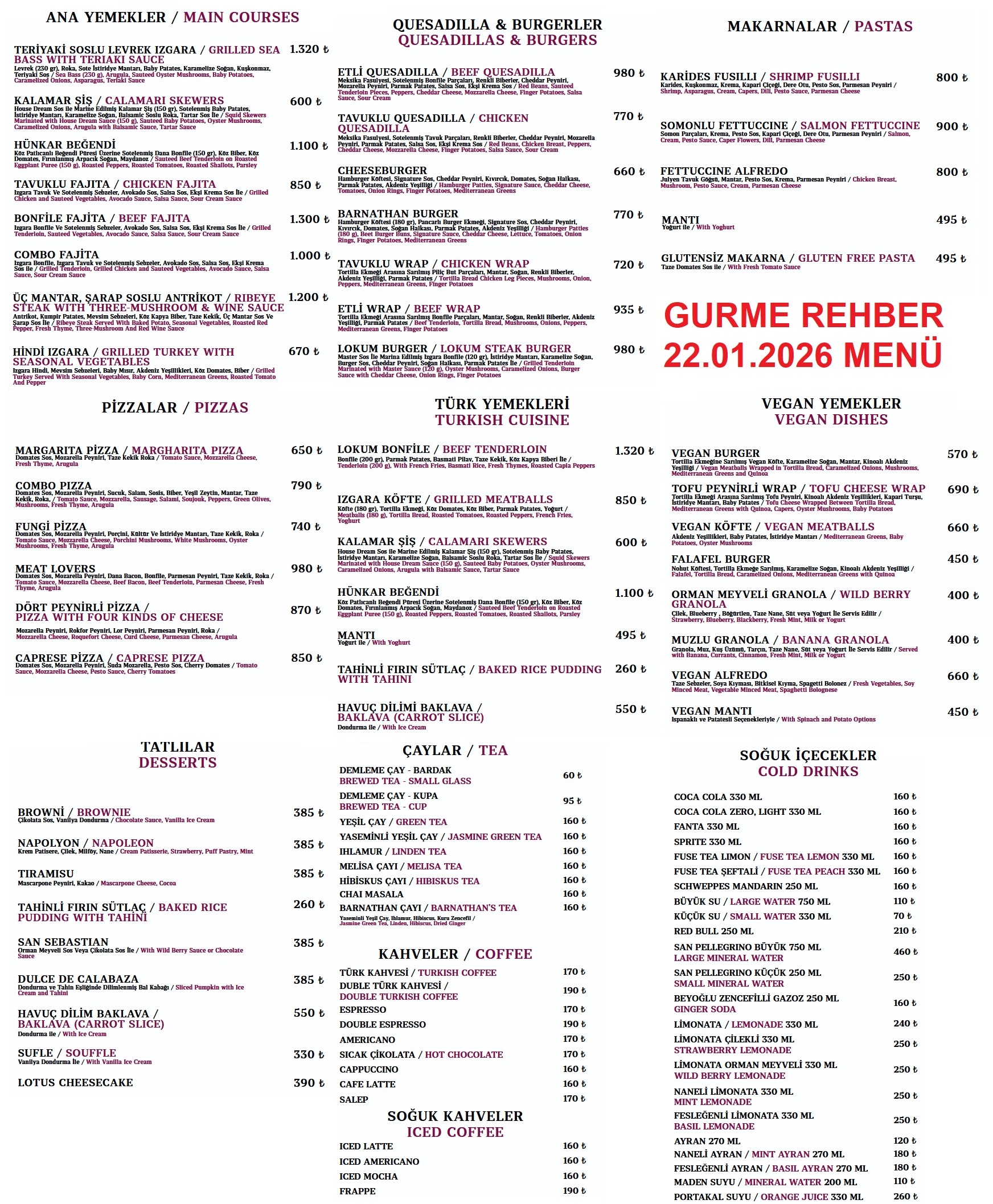 Barnathan İstanbul Ocak 2026 Menü 2
