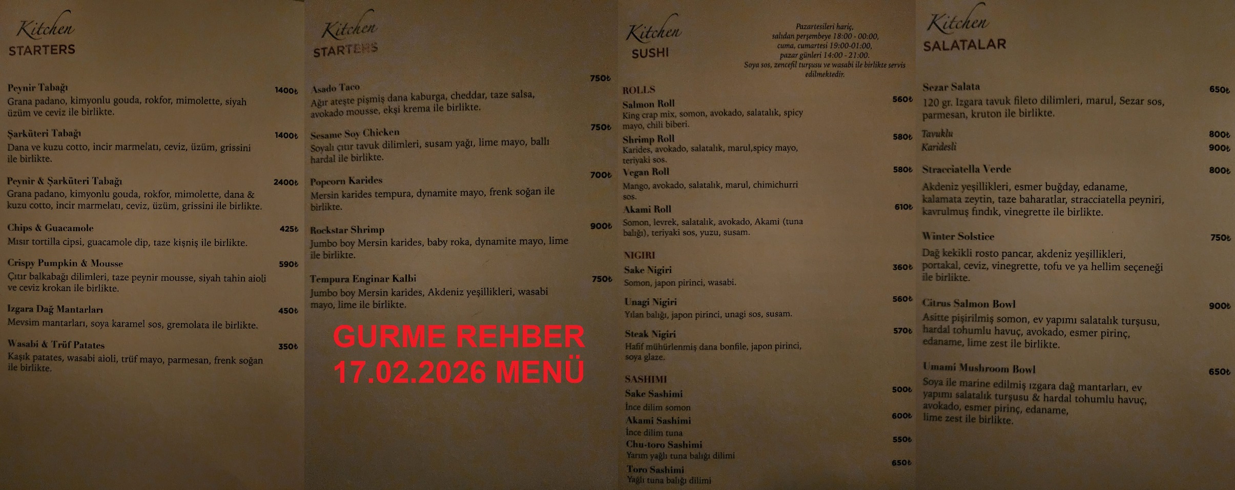 Bias Koşuyolu Şubat 2026 Menü Görseli