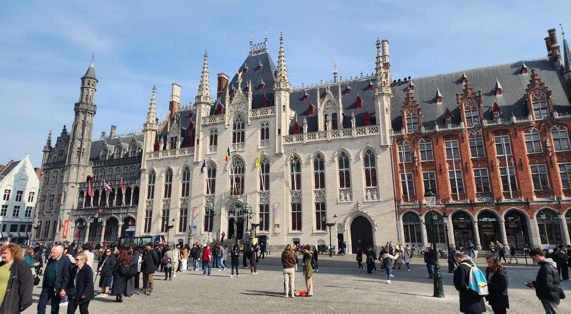 Brugge De Burg Burg Meydanı ve Provincial Palace