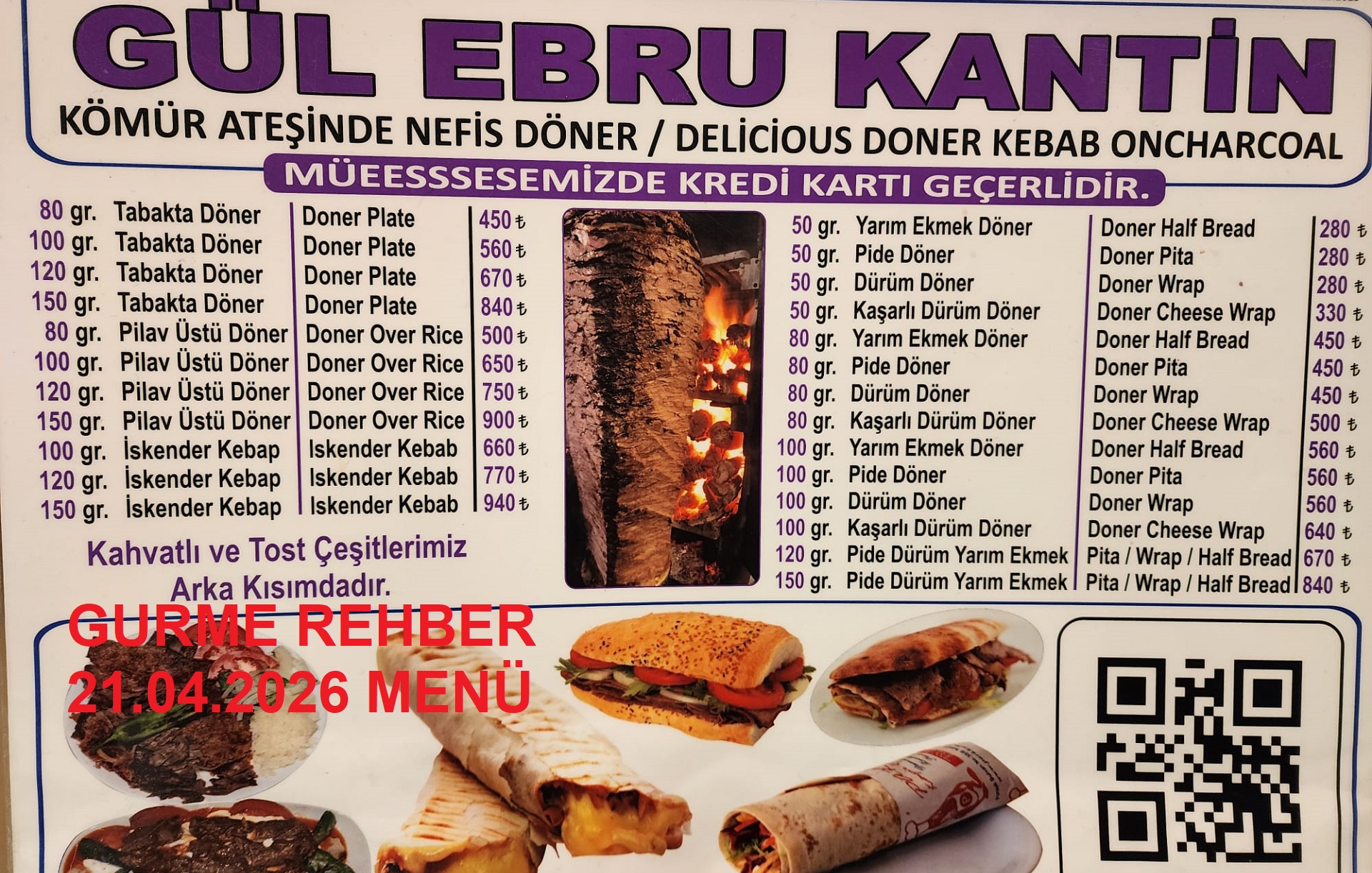 Gül Ebru Kantin Nisan 2026 Menü Görseli