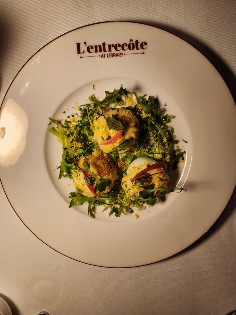 The Library Bar Grand Hyatt Istanbul L'Entrecote Oeufs mimosa