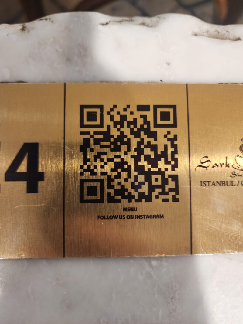 Şark Kahvesi Kapalıçarşı Qr Menü Görseli