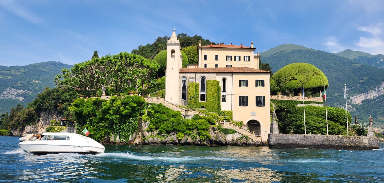 Villa del Balbianello Tekneden Görünümü